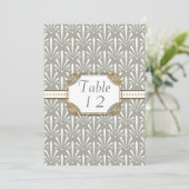 Invitation Numéro de tableau Art Déco Nouveau Moderne Motif S (Debout devant)