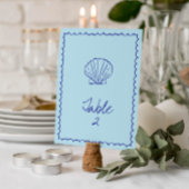 Invitation Numéro de tableau de la ligne bleue méditerranéenn