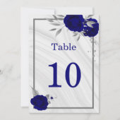 Invitation numéro de tableau géométrique de couleur bleu roya (Devant)