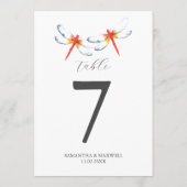 Invitation Numéro de tableau imprimable Mariage de destinatio (Dos)