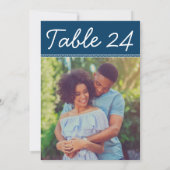 Invitation Numéro de tableau photo manuscrit de la Marine ble (Dos)