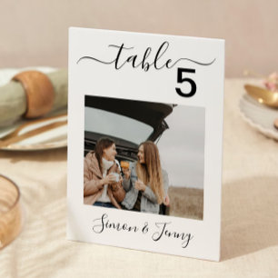 Invitation Numéro de tableau photo Signal Mariage 5x7