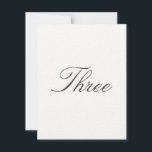 Invitation Numéro de tableau pour le Mariage traditionnel<br><div class="desc">Numéro de table mariage Numéro de table classique et intemporel pour votre mariage traditionnel. Convient à un minimaliste de la Nouvelle-Angleterre ou un classique mariage américain. Customisez de modifier les numéros de table.</div>