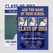 Invitation Numéro d'uniforme de la graduation sportive du jou (Devant / Derrière)