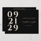 Invitation Numéro empilé en gras Code QR minimal Enregistrer  (Devant / Derrière)