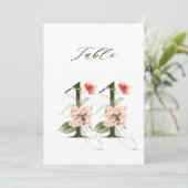 Invitation Numéro floral botanique 5x7 Numéro 11, Numéro de t (Debout devant)