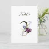 Invitation Numéro floral botanique 5x7 numéro 3, numéro de ta (Debout devant)