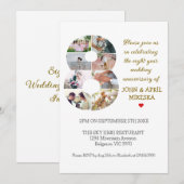 Invitation Numéro Huit Anniversaire du Mariage photo personna (Devant / Derrière)