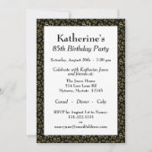 Invitation Numéro Motif 85 Cool Anniversaire Soirée Gold/Noir (Devant)