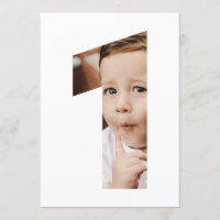 Numéro photo minimaliste moderne un premier annive