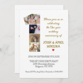 Invitation Numéro un anniversaire de Mariage photo personnali (Devant / Derrière)