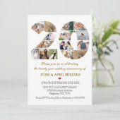 Invitation Numéro Vingt Anniversaire Personnalisé Mariage Pho (Debout devant)