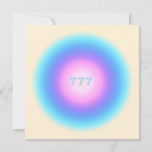 Invitation Numéros d'ange 777 - Bonne fortune (Devant)