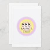 Invitation Numéros d'ange Numérologie Signification 888 Balan (Devant / Derrière)