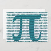 Invitation Numéros de jour Pi (Devant / Derrière)