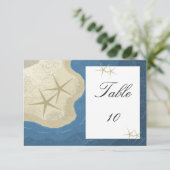 Invitation Numéros de siège de la table Starfish et Ocean (Debout devant)