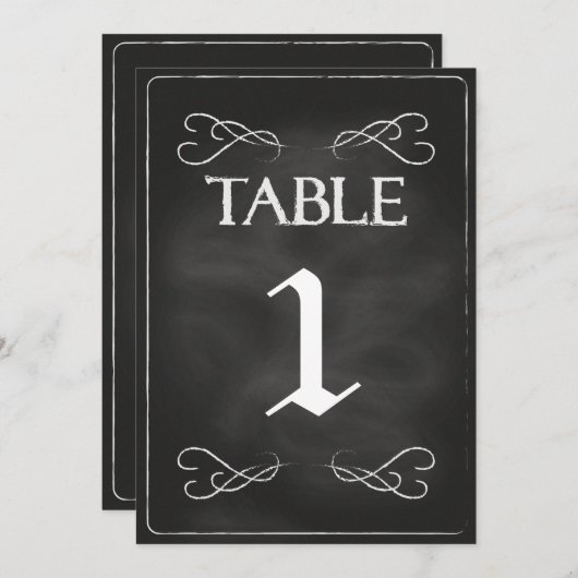 Invitation Numéros de tableau de bord (Devant / Derrière)