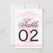 Invitation Numéros de tableau Mariage croisé (Devant)