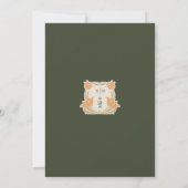 Invitation Numéros de tableau Mariage orange et olive (Dos)