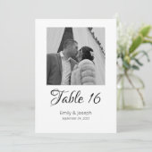 Invitation Numéros de tableau photo classiques (Debout devant)