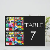 INVITATION NUMÉROS DE TABLES DE MARIAGE - JOUR DES MORTS (Debout devant)