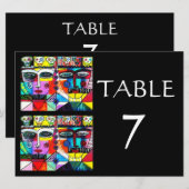 INVITATION NUMÉROS DE TABLES DE MARIAGE - JOUR DES MORTS (Devant / Derrière)