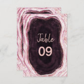 Invitation Numéros du Mariage de la géode dorée de Bourgogne  (Devant / Derrière)