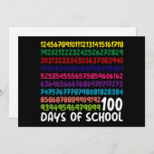 Invitation Numéros mathématiques 100e Jour de l'école Enseign (Devant / Derrière)