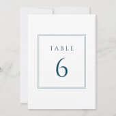 Invitation Numéros minimaux de table Mitzvah à barres blanche (Dos)