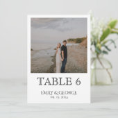 Invitation Numéros simples de Mariage classique (Debout devant)