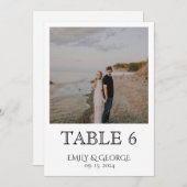 Invitation Numéros simples de Mariage classique (Devant / Derrière)