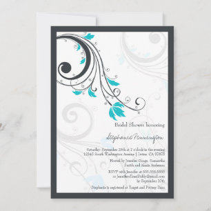 Invitation nuptiale à la douche à remous chic et m