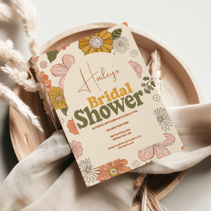 Invitation nuptiale à thème des années 70 Super ré