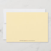 Invitation nuptiale avec du charme de thé (jaune) (Dos)