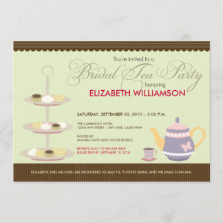 Invitation nuptiale avec du charme de thé (menthe)