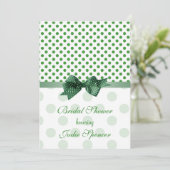 Invitation nuptiale blanc de douche de point de (Debout devant)