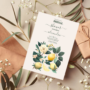 Invitation nuptiale d'agrumes rustique