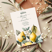 Invitation nuptiale d'agrumes rustique