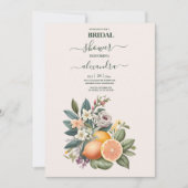 Invitation nuptiale d'agrumes rustique (Devant)