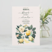 Invitation nuptiale d'agrumes rustique (Debout devant)