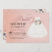 Invitation nuptiale de brunch de Fête de la mariée (Devant / Derrière)