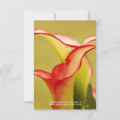 Invitation nuptiale de Calla Lily (Dos)