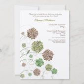 Invitation nuptiale de coutume de dahlia de nature (Dos)