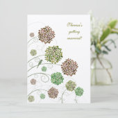 Invitation nuptiale de coutume de dahlia de nature (Debout devant)