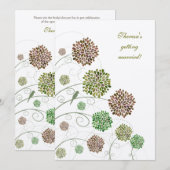 Invitation nuptiale de coutume de dahlia de nature (Devant / Derrière)