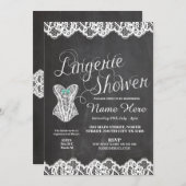 Invitation nuptiale de craie de corset de partie (Devant / Derrière)