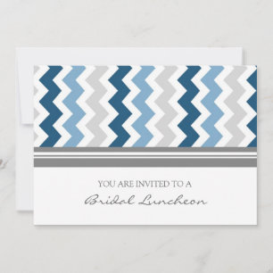Invitation nuptiale de déjeuner de Chevron de gris