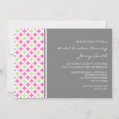 Invitation nuptiale de déjeuner de motif gris rose (Dos)