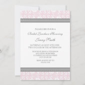 Invitation nuptiale de déjeuner de photo grise (Dos)