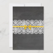 Invitation nuptiale de dentelle d'arc d'or de (Dos)
